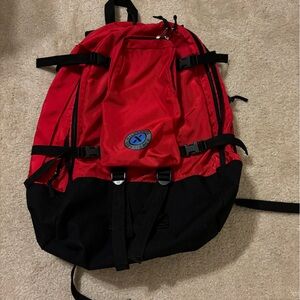 Wilderness Experience Red & Black Unisex Hiking Camping Backpack